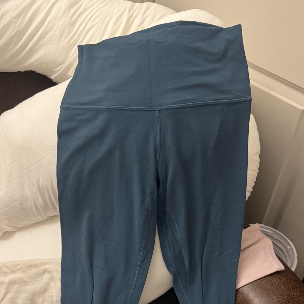 Blue High-Waisted Leggings